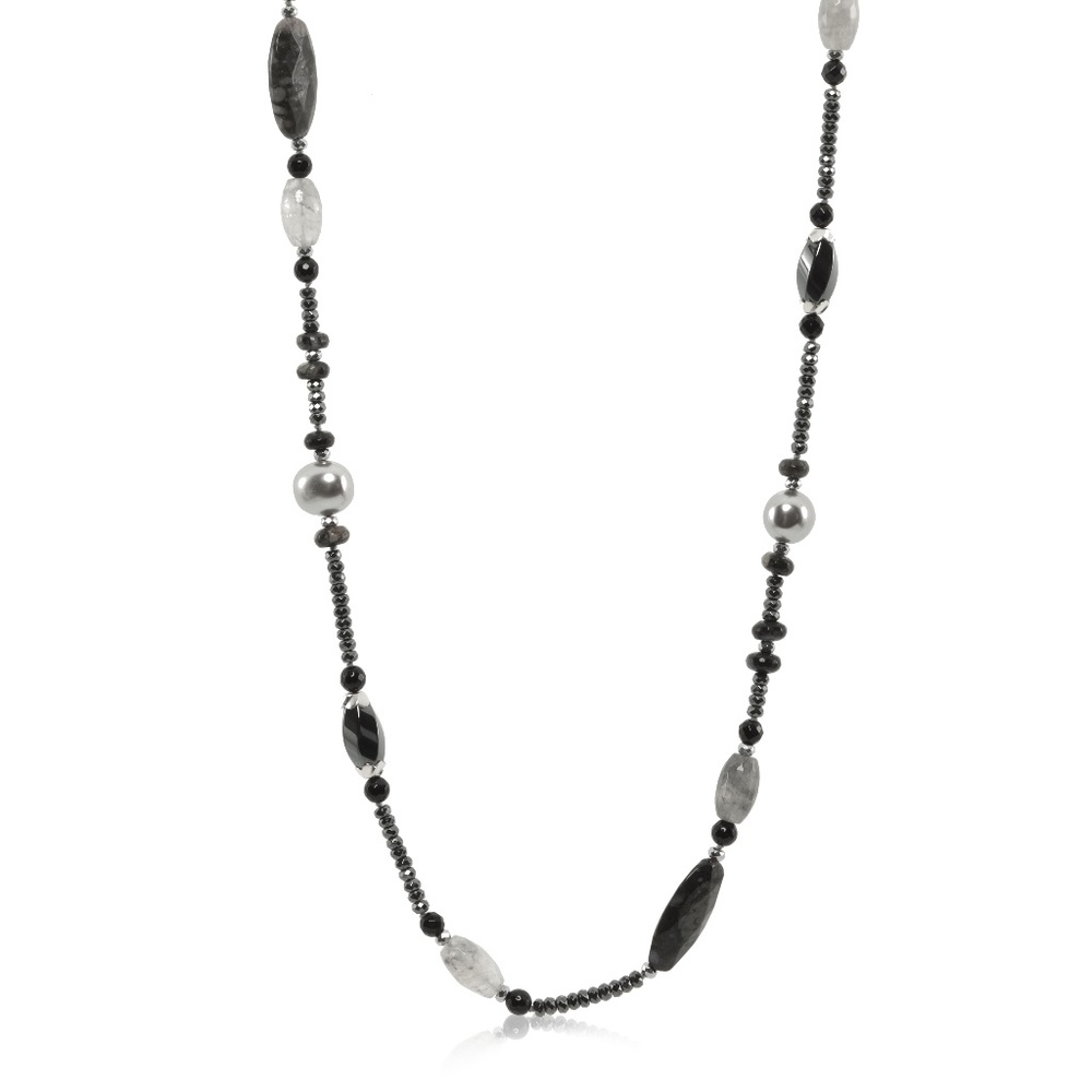 NWT Sara Blaine #10749 Caviar Endless Necklace